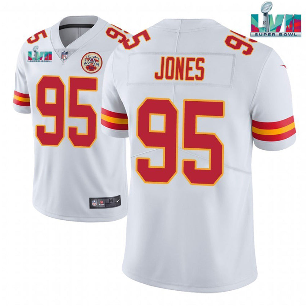 Men's Kansas City Chiefs Chris Jones Super Bowl 57 Game Vapor Jersey White