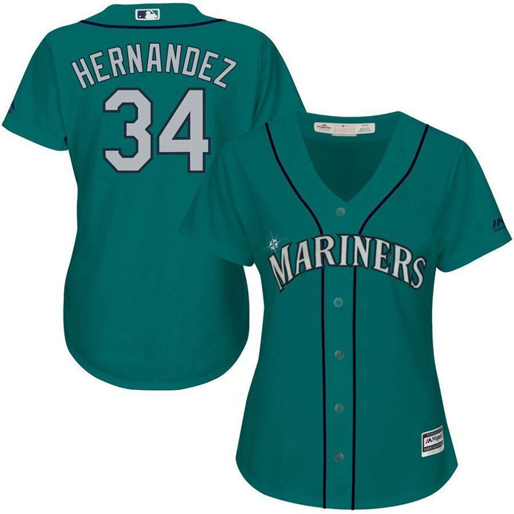 Women's Seattle Mariners Felix Hernandez Replica Alternate Jersey - Green